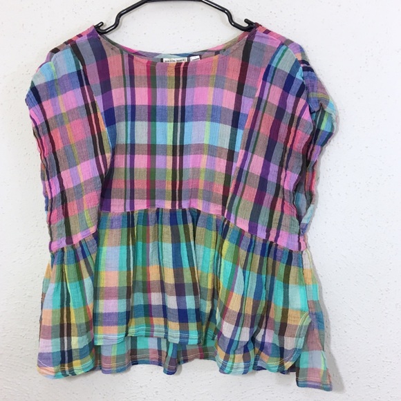 Anthropologie Tops - Anthropologie Holding Horses Mila Plaid Top Small